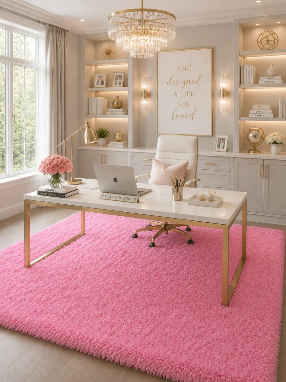 Pink Aesthetic Rug - Luxury Baby Ballerina Pink Area Rug Carpet - Size 4x6 - Picture 4 of 6